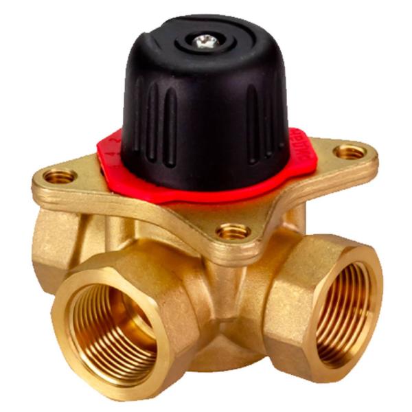 Клапан регулирующий поворотный РИДАН HRB-3R PN10 DN20 KVS6,3 Tmax 110C Rp3/4 CW617N 3х-ходовой