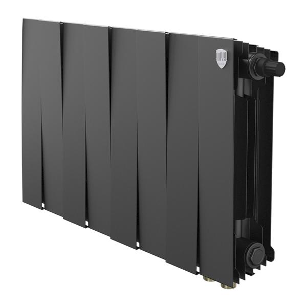 Радиатор биметаллический Royal Thermo PianoForte 300 Чёрный VR80 - 8 секц.