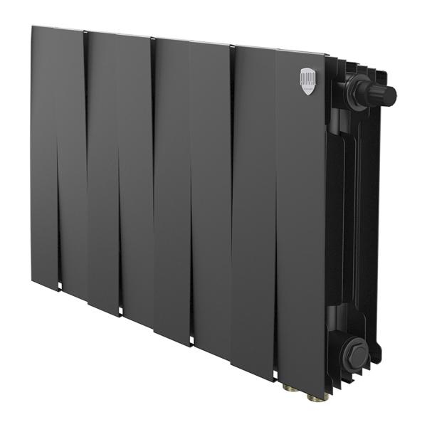 Радиатор биметаллический Royal Thermo PianoForte 300 Чёрный VR80 - 8 секц.