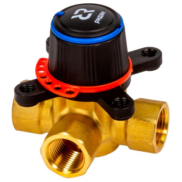 Клапан регулирующий поворотный РИДАН HRB-3R PN10 DN25 KVS10 Tmax110 Rp1 CW617N 3х-ходовой