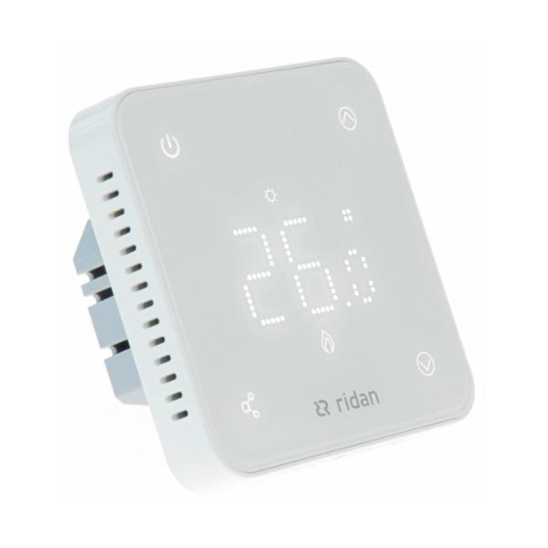Термостат комнатный РИДАН RSmart-F, 230 В, белый с Wi-Fi подключением, встраиваемый