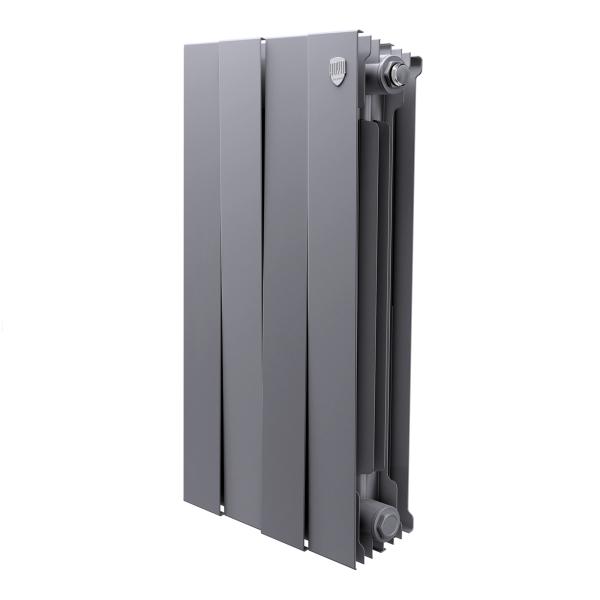 Радиатор биметаллический Royal Thermo PianoForte 500 Серебристый - 4 секц.