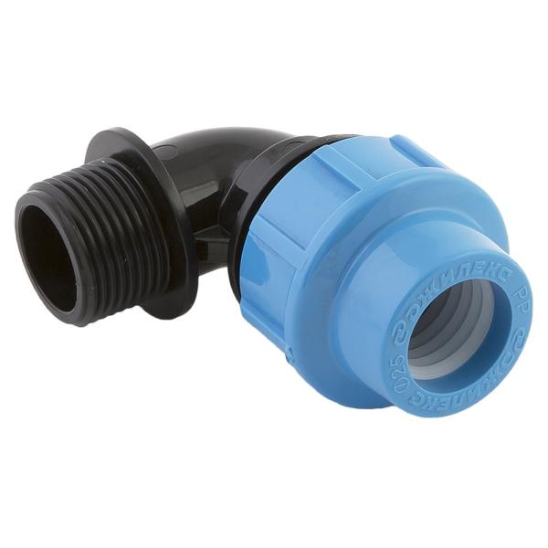 Отвод ПНД с наружной резьбой 25х1" (20 шт. в уп.)