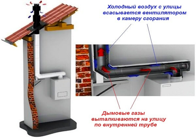 Дымоход для газового котла: устройство, требования, установка, размер