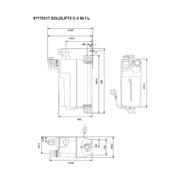 Канализационная установка SOLOLIFT 2 C-3