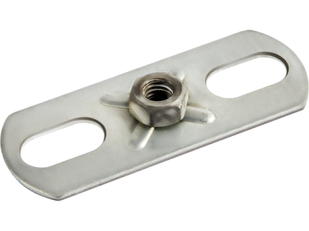 Пластина опорная с гайкой BPN М8 30х80х3,0