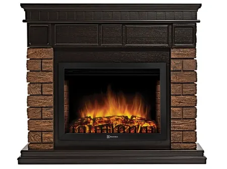 Портал Bricks Wood 25 камень темный, шпон венге