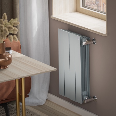 Радиатор биметаллический Royal Thermo PianoForte 500 Серебристый - 4 секц.