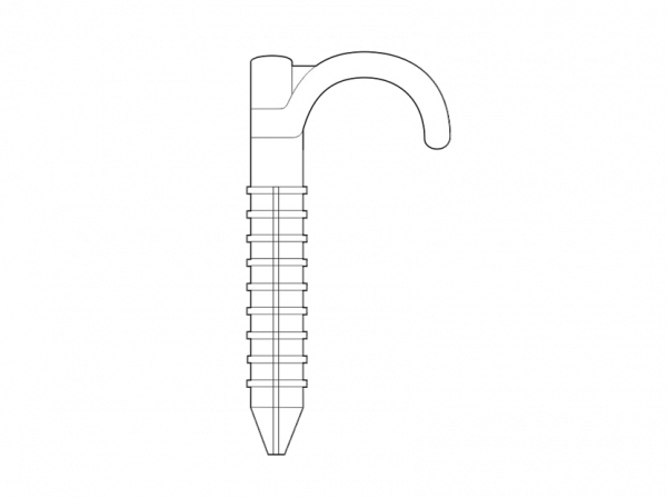 Дюбель-крюк одинарный 16-25мм (70мм)