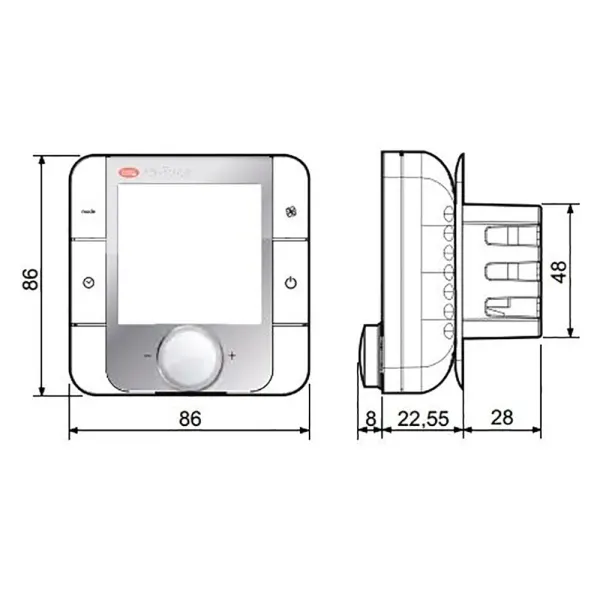 Дисплей Carel ATC4001AW0 TH-Tune UAT 24VAC T+H
