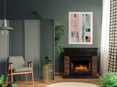 Портал Bricks Wood 25 камень темный, шпон венге
