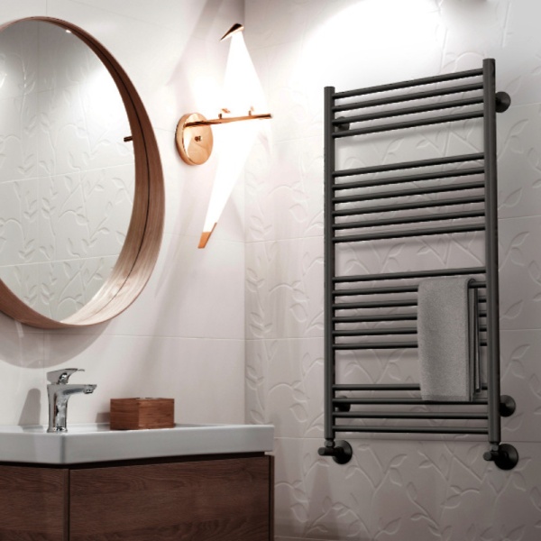 Полотенцесушитель Royal Thermo Casa black П21 500х1200 электро (встроен. диммер)
