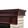 Портал Bricks 30 камень бежевый, шпон темный дуб