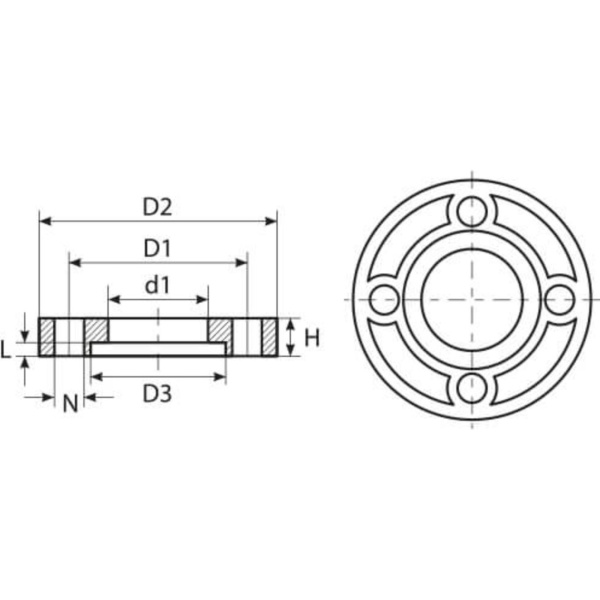 Фланец пластиковый 63 (63 PN10 / сталь Dу 50), TEBO