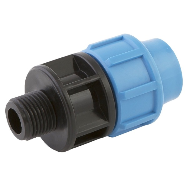 Муфта ПНД переходная с наружной резьбой 25 х 1" (30 шт. в уп.)