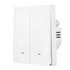 Выключатель HOMMYN настенный zigbee 2 клавиши (без нейтрали) SWZBNN02W