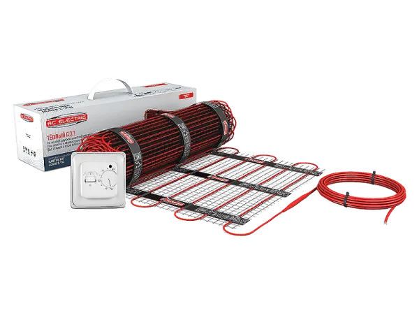 Мат нагревательный AC ELECTRIC ACМM 2-150-10 (комплект теплого пола с терморегулятором)