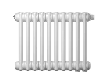 Радиатор труб. Zehnder Charleston Retrofit 3037, 12 сек.1/2 бок.подк. RAL9016 (кроншт.в компл)